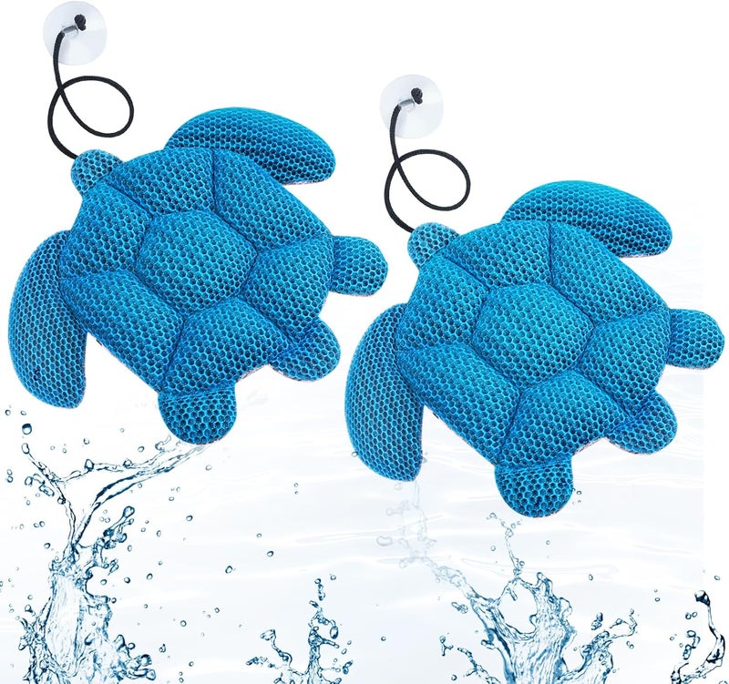 RGJ Store Hot Tub Scum Absorber Turtle, 2PCS Reusable Hot Tub Oil Absorbing Floating Sponges for Spa/Pool, Hot Tub Scum Sponge Accessories to Soak Up Oils & Keep Water Clean - Image 1
